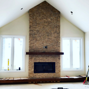 Stone Fireplace