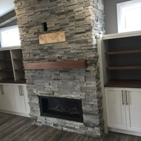 Stone Fireplace